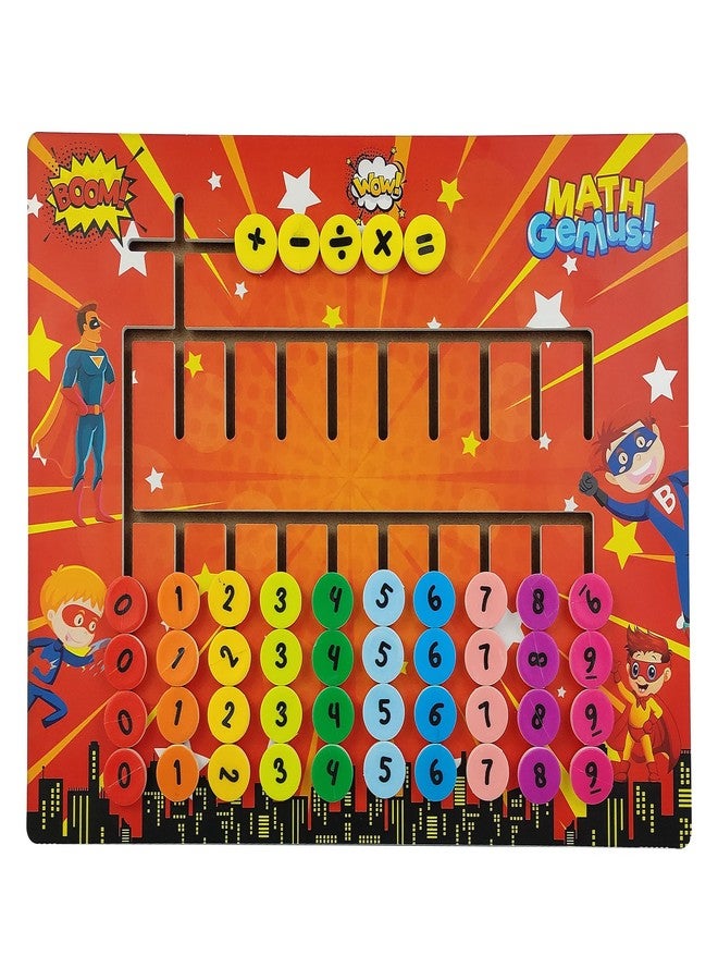 NHR Acrylic Educational Puzzle Board for Kids - Number Learning Toy for Toddlers & Preschoolers Ages 2 - 4, Montessori Math Game, Wooden Brain Teaser Gift - Image 1